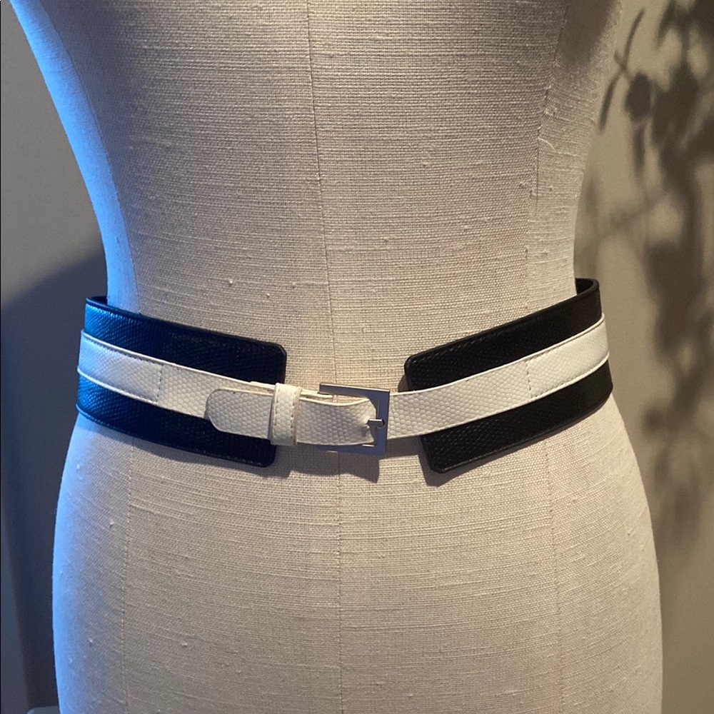 Elegant Black and White Women's Belt